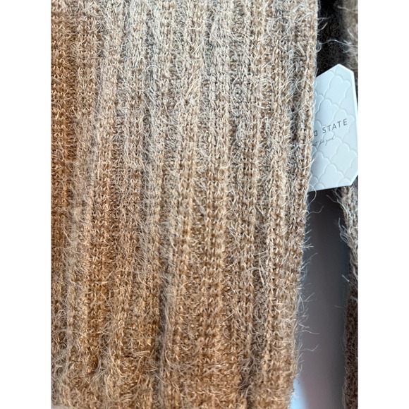 NWT Altar'd State Eyelash Sweater Size Small Brown Cuff Sleeve - Picture 6 of 7